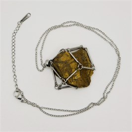 Тигровый глаз 3-5 см, необработанный, с подвеской (серебряная цепочка), Бразилия 1685