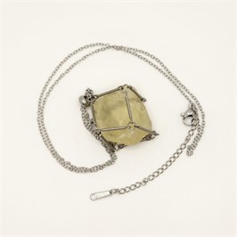 Цитрин 2-5 см, необработанный, с подвеской (серебряная цепочка), Бразилия 1681