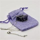 Аметист 2-5 см, необработанный, с подвеской (серебряная цепочка), Уругвай 1677