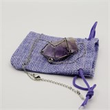 Аметист 3-5 см, необработанный, с подвеской (серебряная цепочка), Бразилия 1676