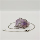Аметист 3-5 см, необработанный, с подвеской (серебряная цепочка), Бразилия 1676