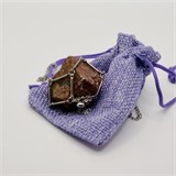 Яшма красная 2-5 см, необработанный, с подвеской (серебряная цепочка), Бразилия 1689