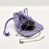 Обсидиан 3-5 см, необработанный, с подвеской, Бразилия 1696